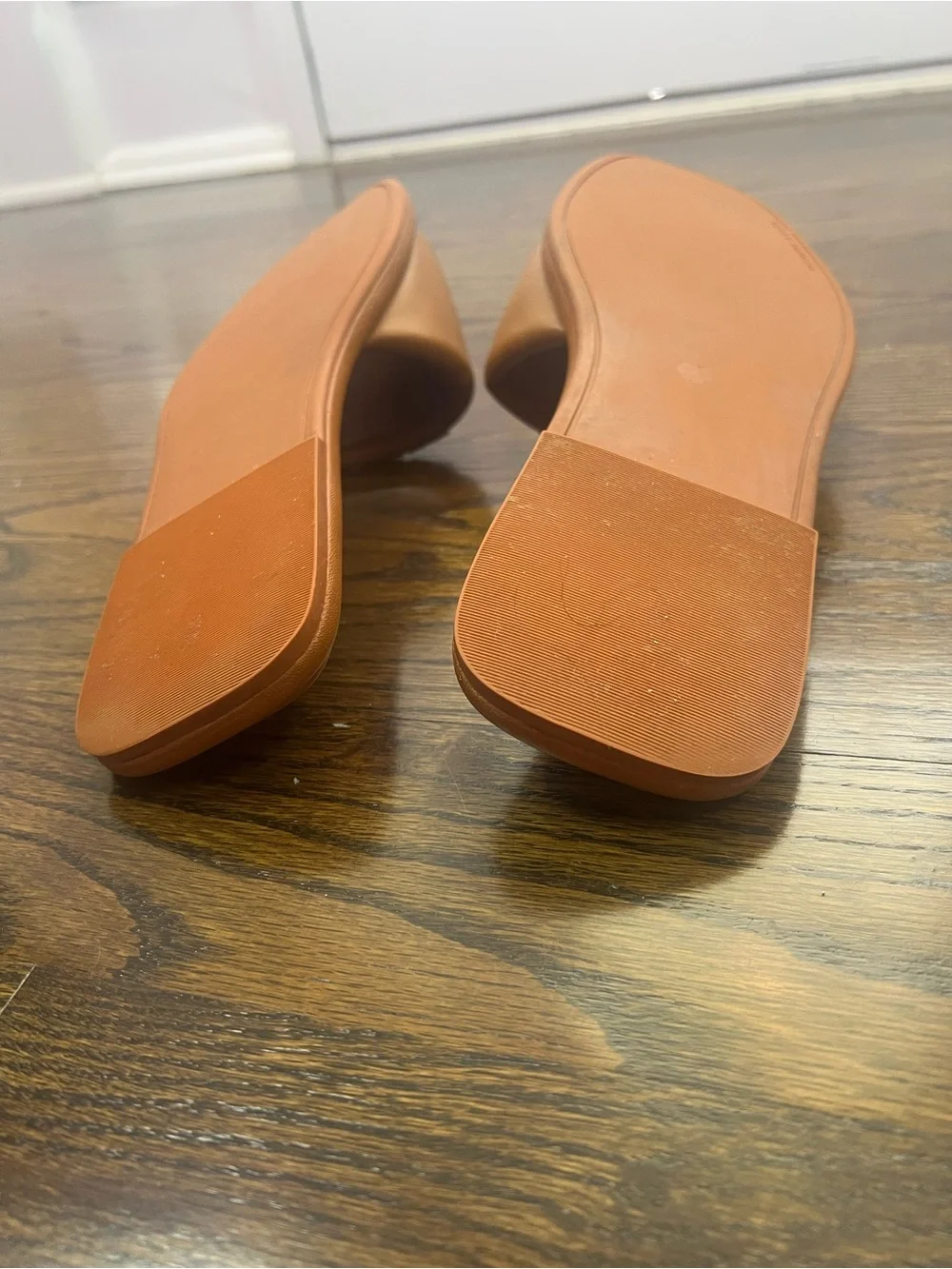 Tory Burch Tan Leather Logo Slide Sandals